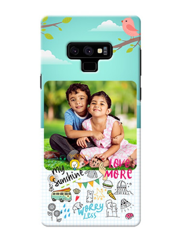 Custom Samsung Galaxy Note 9 phone cases online: Doodle love Design