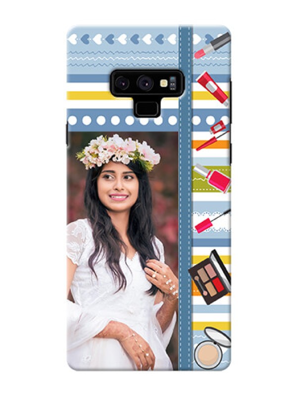 Custom Samsung Galaxy Note 9 Personalized Mobile Cases: Makeup Icons Design