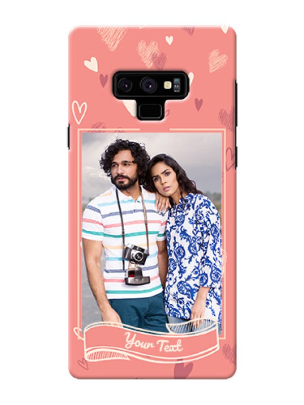 Custom Samsung Galaxy Note 9 custom mobile phone cases: love doodle art Design