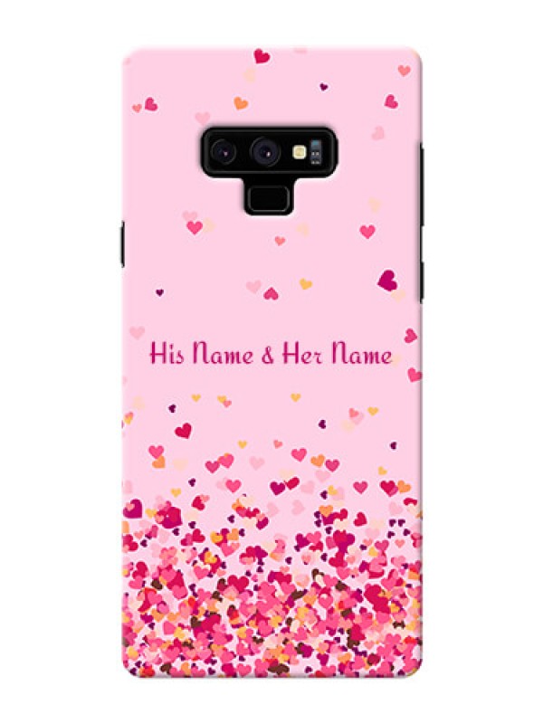 Custom Galaxy Note9 Phone Back Covers: Floating Hearts Design