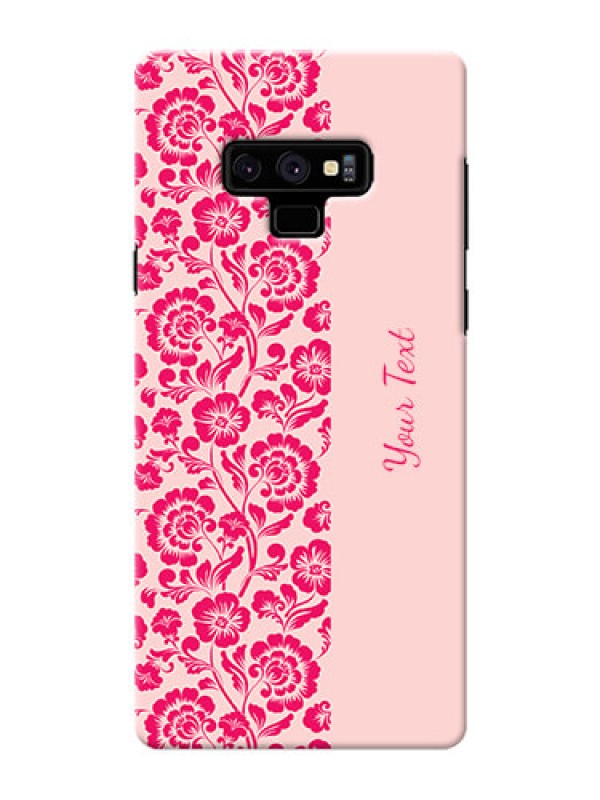 Custom Galaxy Note9 Phone Back Covers: Attractive Floral Pattern Design