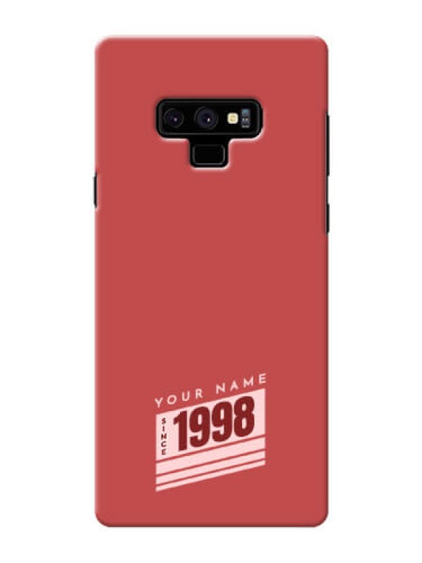 Custom Galaxy Note9 Phone Back Covers: Red custom year of birth Design