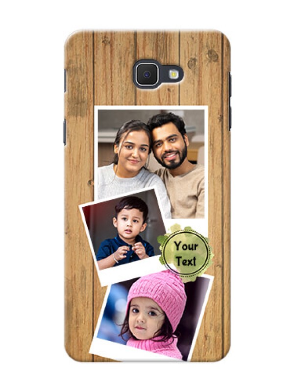 Custom Samsung Galaxy On5 (2016) 3 image holder with wooden texture  Design