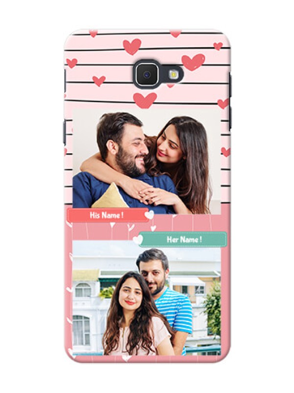 Custom Samsung Galaxy On5 (2016) 2 image holder with hearts Design