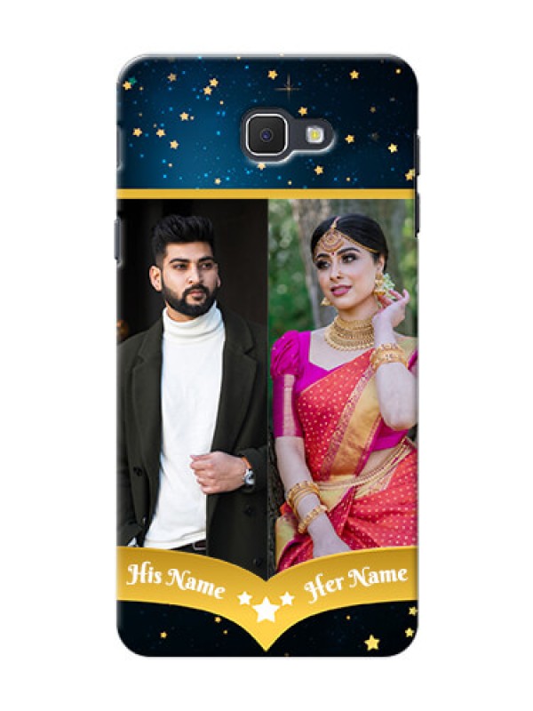 Custom Samsung Galaxy On5 (2016) 2 image holder with galaxy backdrop and stars  Design