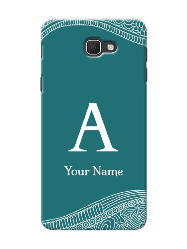 Custom Galaxy On5 (2016) Mobile Back Covers: line art pattern with custom name Design