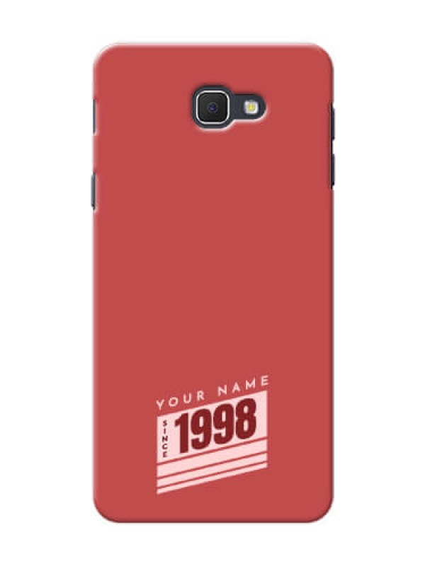 Custom Galaxy On5 (2016) Phone Back Covers: Red custom year of birth Design