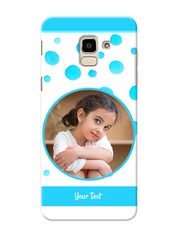 Custom Samsung Galaxy On6 (2018) Blue Bubbles Pattern Mobile Cover Design