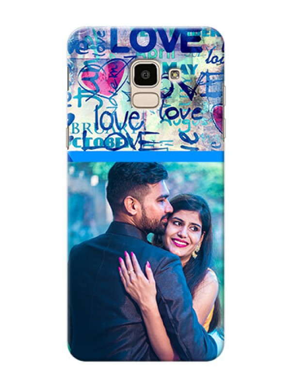 Custom Samsung Galaxy On6 (2018) Colourful Love Patterns Mobile Case Design