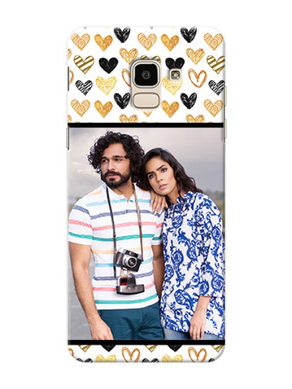 Custom Samsung Galaxy On6 (2018) Colourful Love Symbols Mobile Cover Design