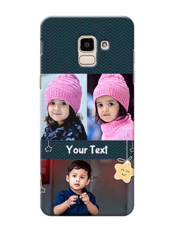 Custom Samsung Galaxy On6 (2018) 3 image holder with hanging stars Design