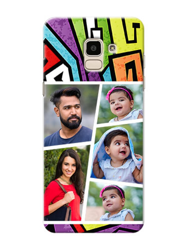 Custom Samsung Galaxy On6 (2018) 5 image holder with stylish graffiti pattern Design