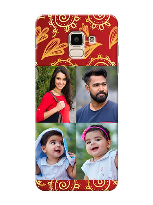 Custom Samsung Galaxy On6 (2018) 4 image holder with mandala traditional background Design