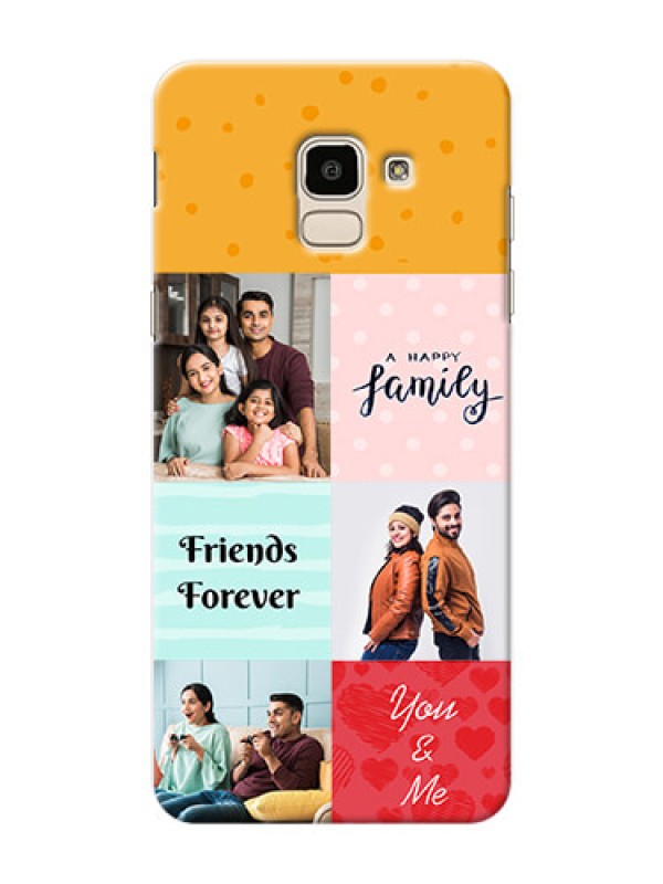 Custom Samsung Galaxy On6 (2018) 4 image holder with multiple quotations Design