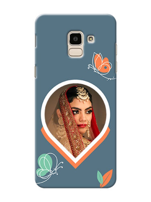 Custom Galaxy On6 2018 Custom Mobile Case with Droplet Butterflies Design