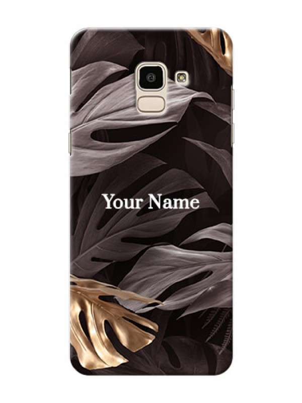 Custom Galaxy On6 2018 Mobile Back Covers: Wild Leaves digital paint Design