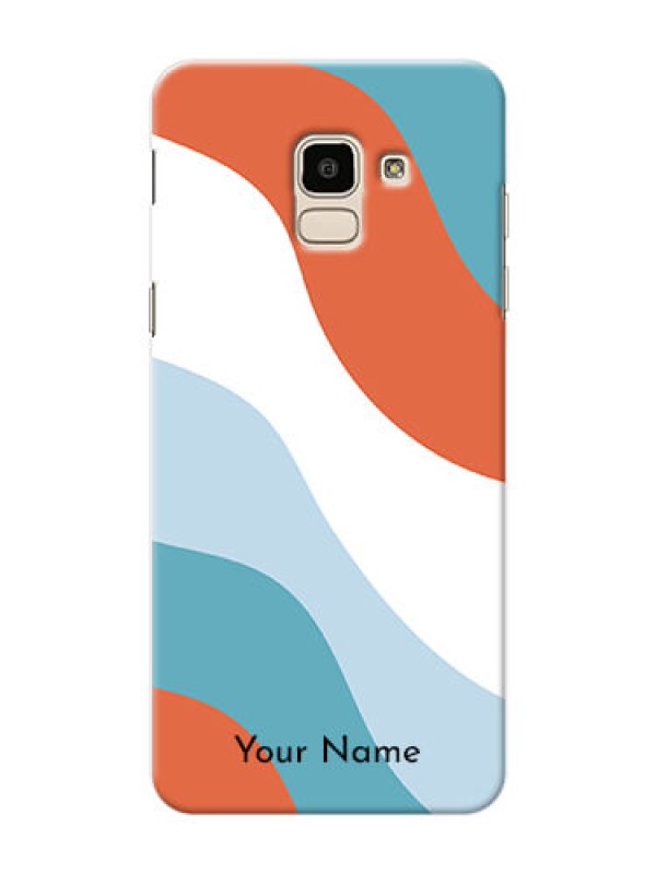 Custom Galaxy On6 2018 Mobile Back Covers: coloured Waves Design