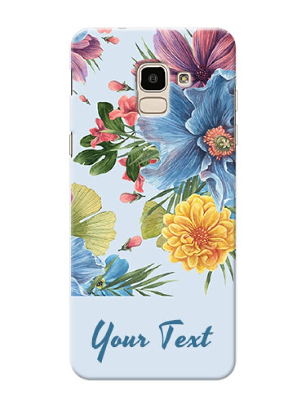 Custom Galaxy On6 2018 Custom Phone Cases: Stunning Watercolored Flowers Painting Design