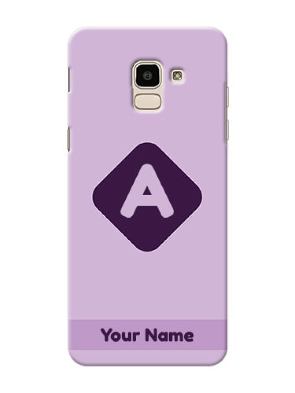 Custom Galaxy On6 2018 Custom Mobile Case with Custom Letter in curved badge  Design