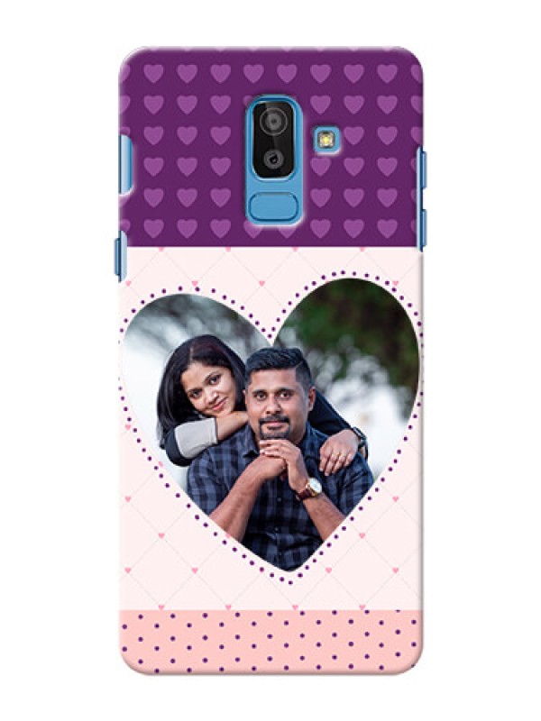 Custom Samsung Galaxy On8 (2018) Violet Dots Love Shape Mobile Cover Design