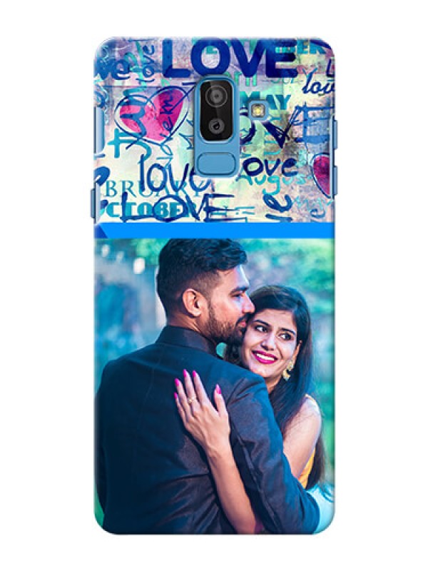 Custom Samsung Galaxy On8 (2018) Colourful Love Patterns Mobile Case Design