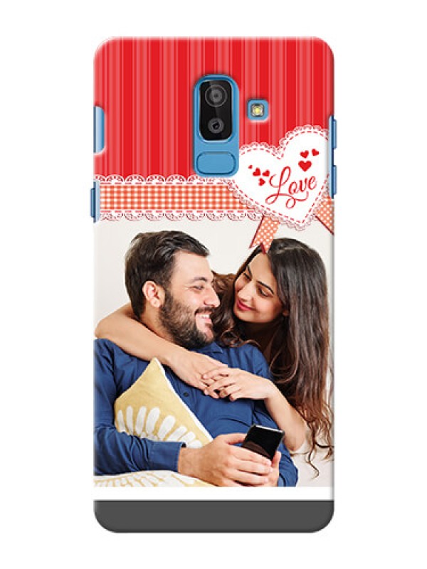 Custom Samsung Galaxy On8 (2018) Red Pattern Mobile Cover Design