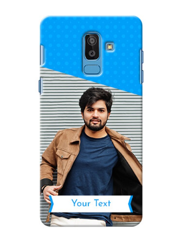 Custom Samsung Galaxy On8 (2018) Premium Blue Colour Mobile Back Case Design