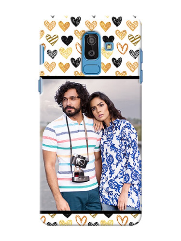 Custom Samsung Galaxy On8 (2018) Colourful Love Symbols Mobile Cover Design