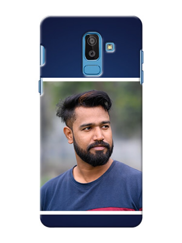 Custom Samsung Galaxy On8 (2018) Simple Blue Colour Mobile Cover Design