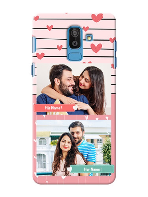 Custom Samsung Galaxy On8 (2018) 2 image holder with hearts Design