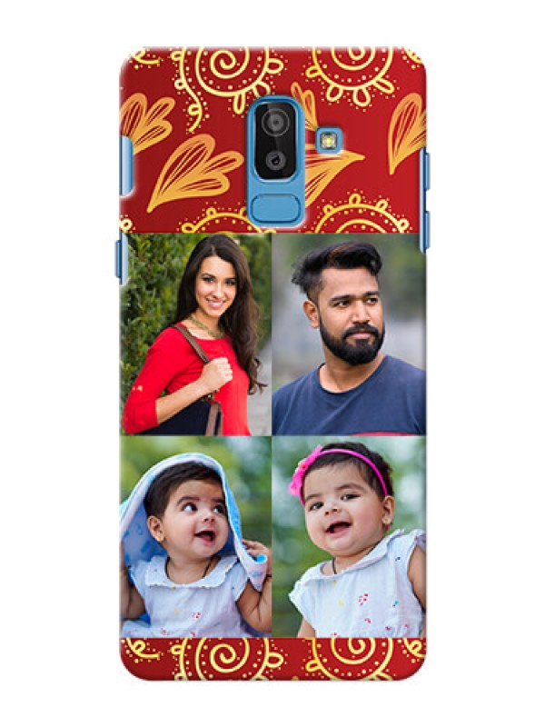 Custom Samsung Galaxy On8 (2018) 4 image holder with mandala traditional background Design