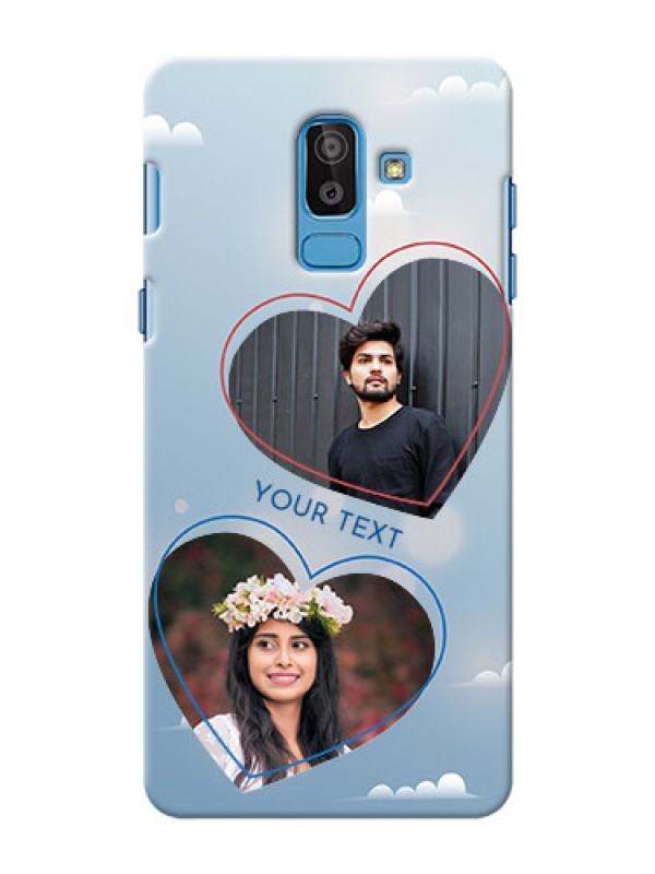 Custom Samsung Galaxy On8 (2018) couple heart frames with sky backdrop Design