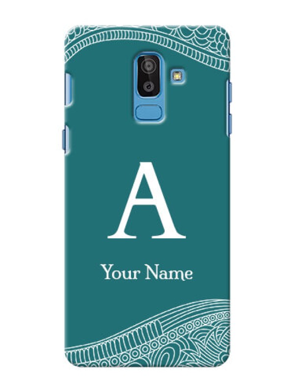 Custom Galaxy On8 2018 Mobile Back Covers: line art pattern with custom name Design