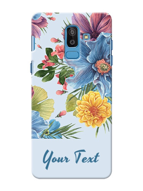 Custom Galaxy On8 2018 Custom Phone Cases: Stunning Watercolored Flowers Painting Design