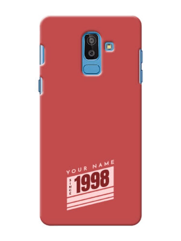Custom Galaxy On8 2018 Phone Back Covers: Red custom year of birth Design