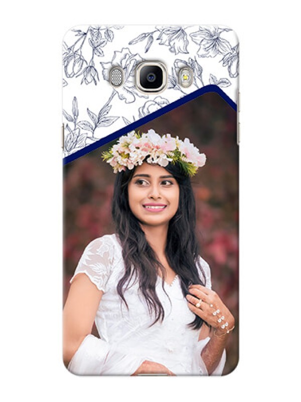 Custom Samsung Galaxy On8 (2016) Floral Design Mobile Cover Design