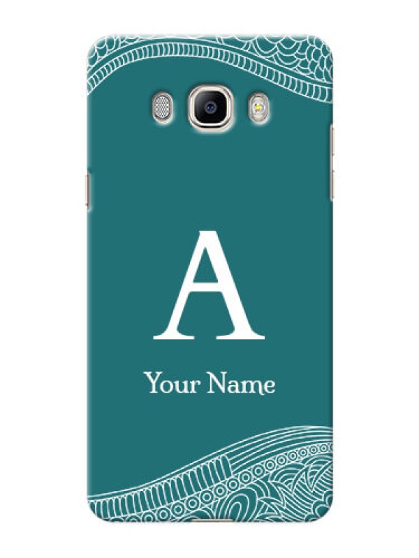 Custom Galaxy On8 Mobile Back Covers: line art pattern with custom name Design