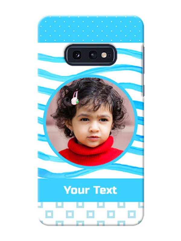 Custom Galaxy S10e phone back covers: Simple Blue Case Design