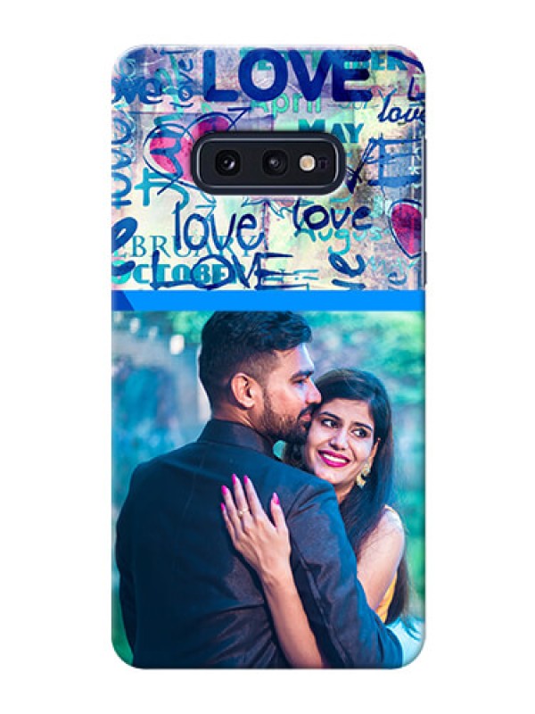 Custom Galaxy S10e Mobile Covers Online: Colorful Love Design