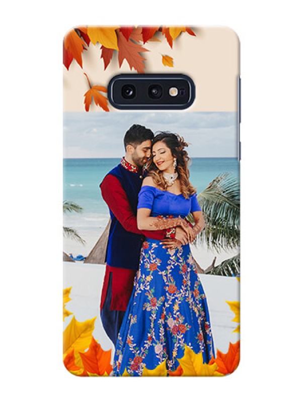 Custom Galaxy S10e Mobile Phone Cases: Autumn Maple Leaves Design