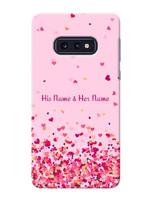 Custom Galaxy S10 E Phone Back Covers: Floating Hearts Design