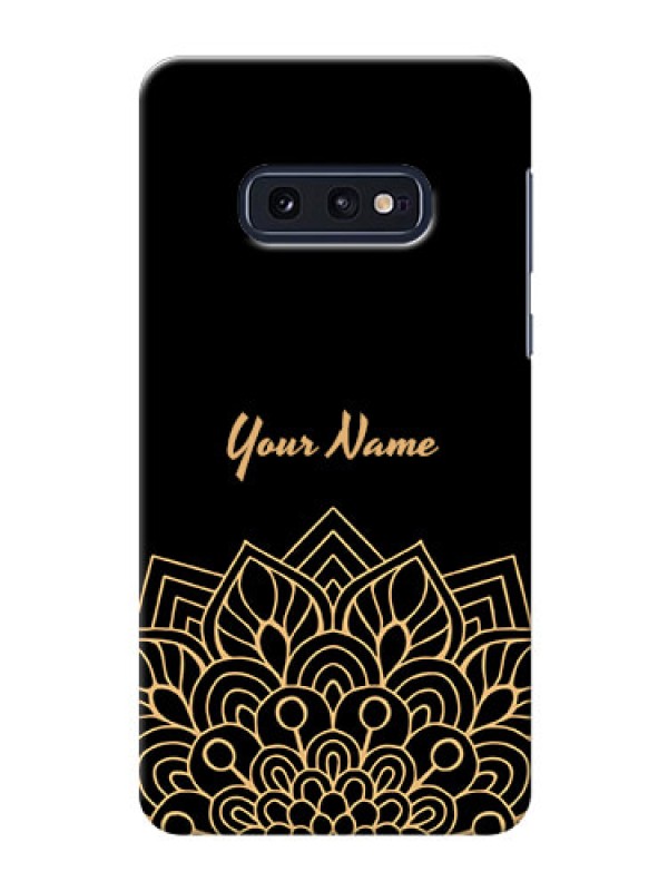 Custom Galaxy S10 E Back Covers: Golden mandala Design