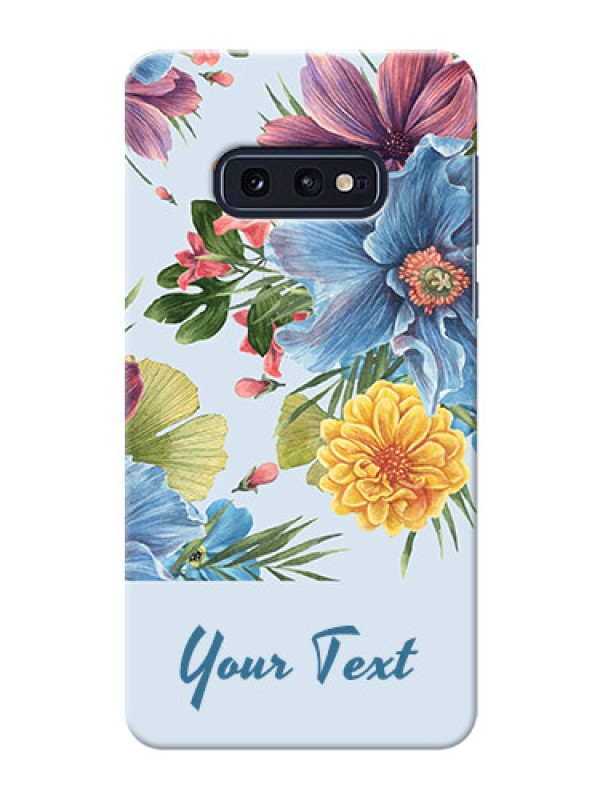Custom Galaxy S10 E Custom Phone Cases: Stunning Watercolored Flowers Painting Design