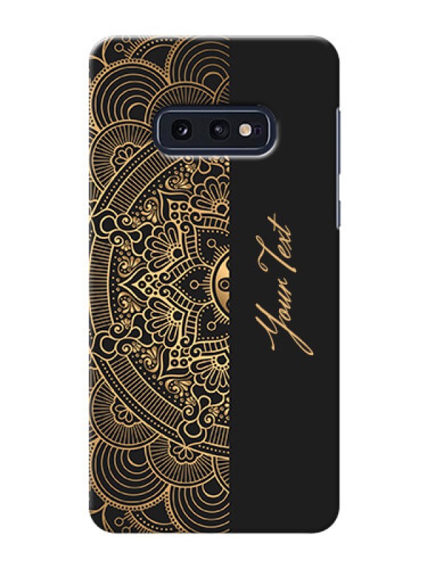 Custom Galaxy S10 E Back Covers: Mandala art with custom text Design