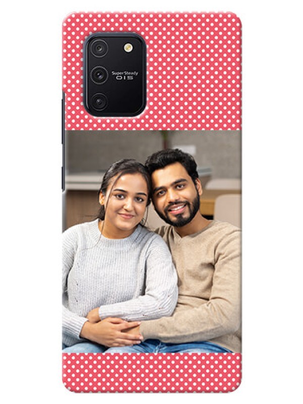 Custom Galaxy S10 Lite Custom Mobile Case with White Dotted Design