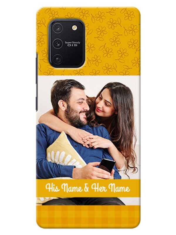Custom Galaxy S10 Lite mobile phone covers: Yellow Floral Design
