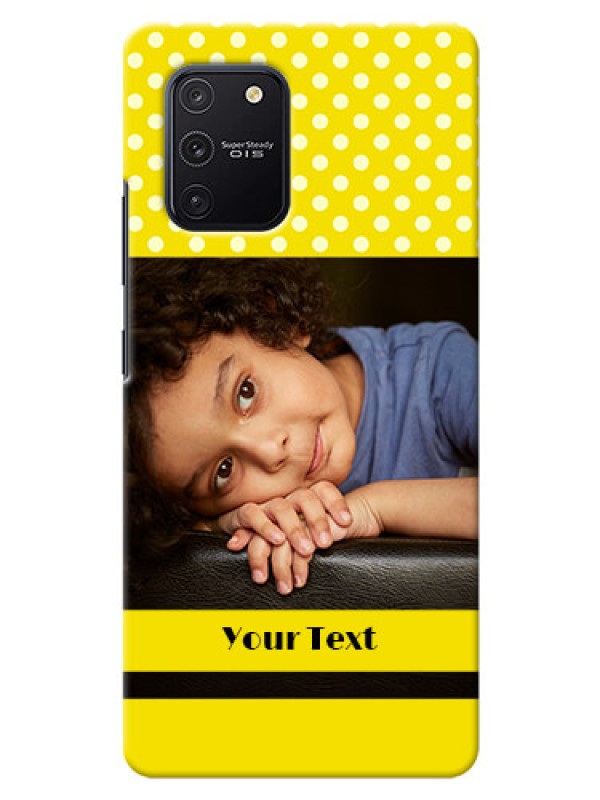 Custom Galaxy S10 Lite Custom Mobile Covers: Bright Yellow Case Design