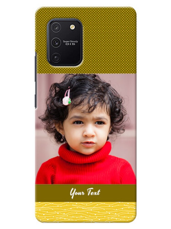 Custom Galaxy S10 Lite custom mobile back covers: Simple Green Color Design
