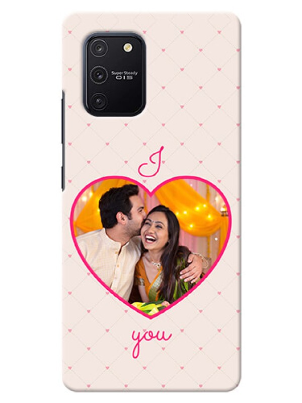 Custom Galaxy S10 Lite Personalized Mobile Covers: Heart Shape Design