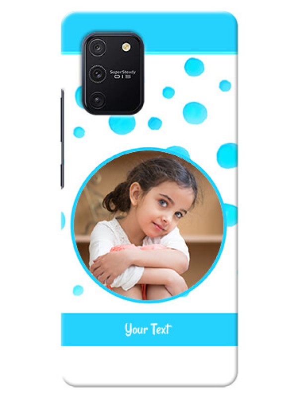 Custom Galaxy S10 Lite Custom Phone Covers: Blue Bubbles Pattern Design